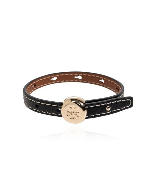 Tory Burch Brown Leather Bracelet