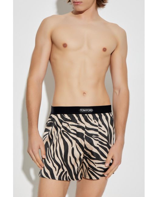 Tom Ford Black Boxers With Logo for men