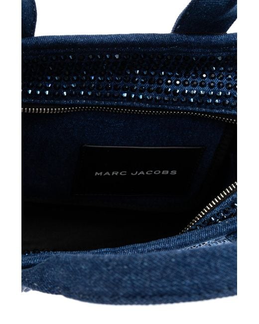 Marc Jacobs Blue Handbag The Crystal Denim Small Tote Bag