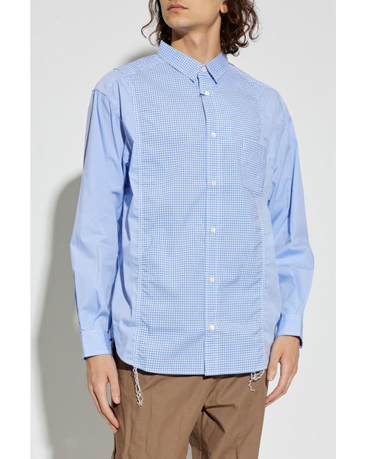 Comme des Garçons Blue Shirt With A Checked Pattern for men