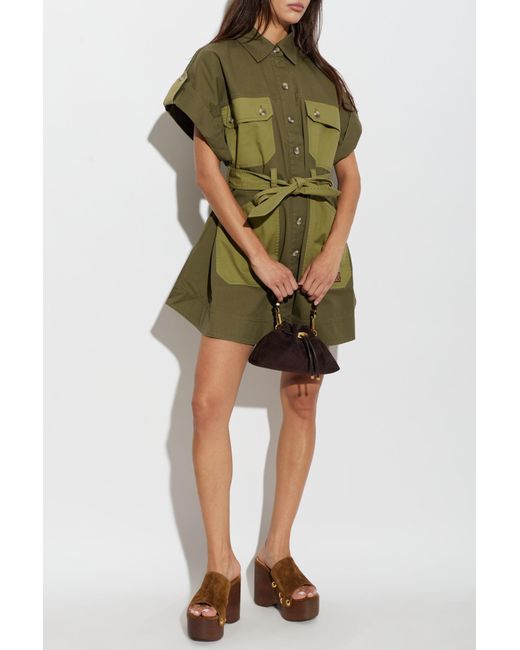 Zimmermann Green Cotton Jacket With Belt