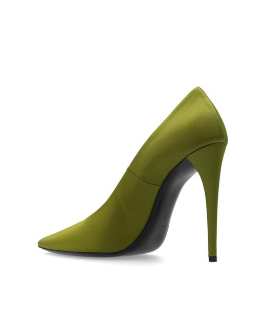 Saint Laurent Green 'monceau' High Heels,