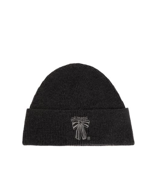 Acne Black Wool Beanie