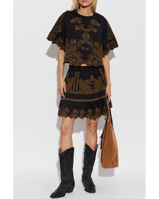 AllSaints Black Skirt 'Katya'