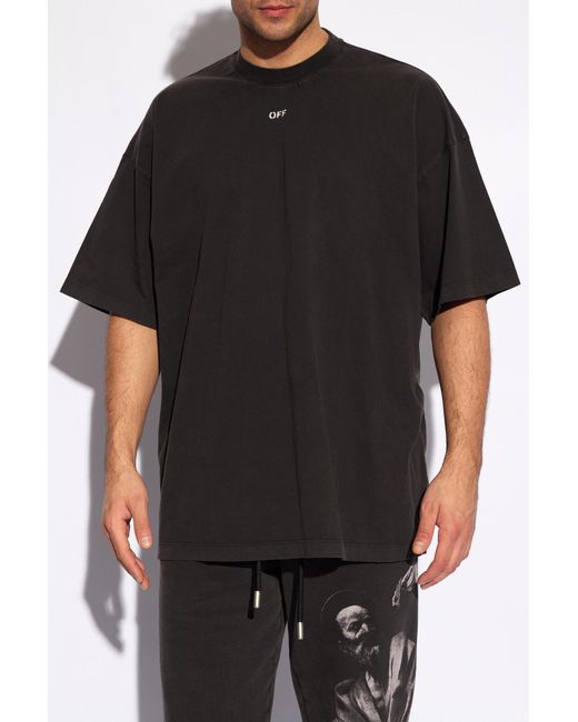 Off-White c/o Virgil Abloh Black Oversize T-shirt, for men