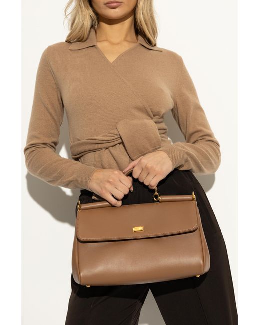 Dolce & Gabbana Brown Handbag 'Sicily Large'