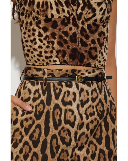 Dolce & Gabbana Black Leather Belt