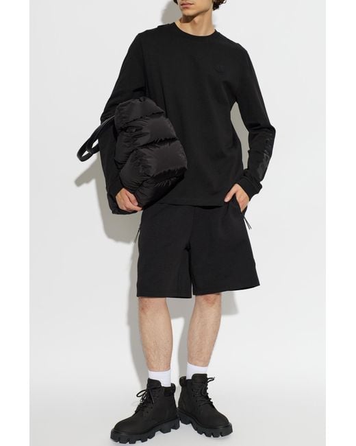 Moncler Black Long Sleeve T-Shirt for men