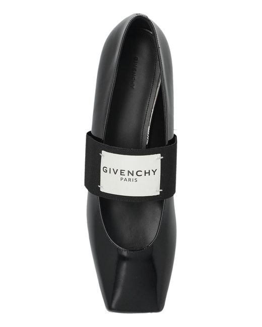 Givenchy Black Ballet Flats "Squared"