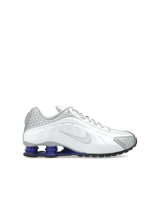 Nike White Sports Shoes "Shox R4" for men