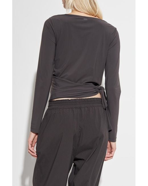 Rethinkit Studios Gray Wrap-Tie Top