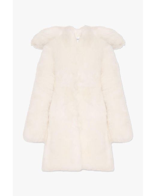 Lanvin White Lamb Fur Coat