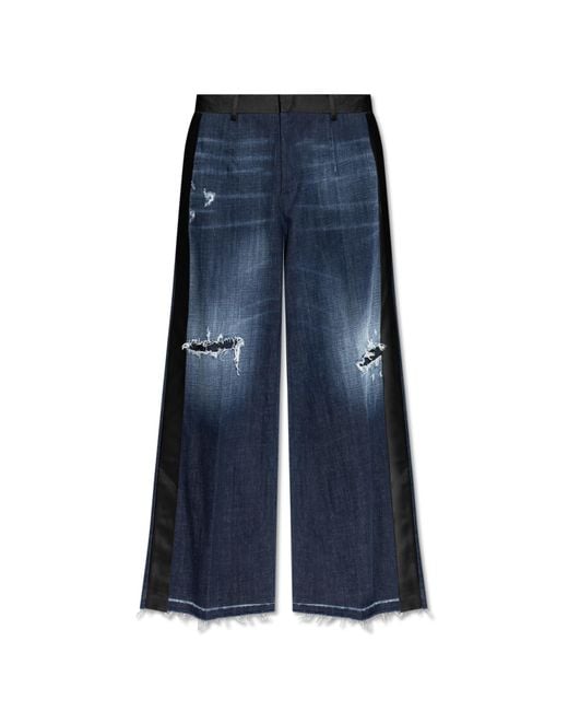 DSquared² Blue Wide-Leg Jeans