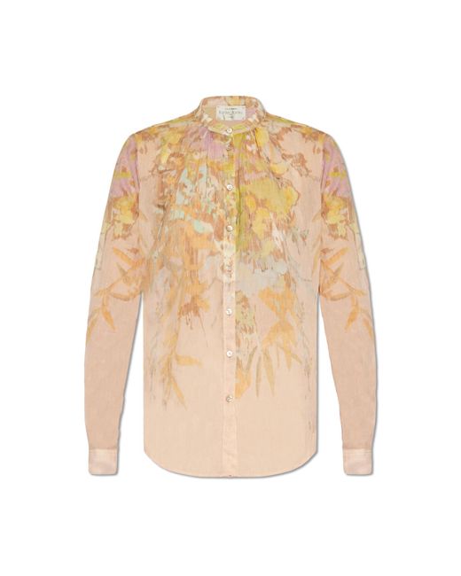 Forte Forte Natural Shirt With Floral Motif,