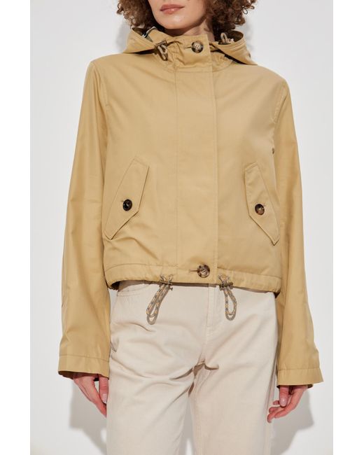 Burberry Natural Short Jacket With Hood