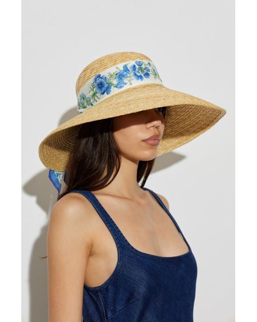 Ferragamo Blue Straw Hat