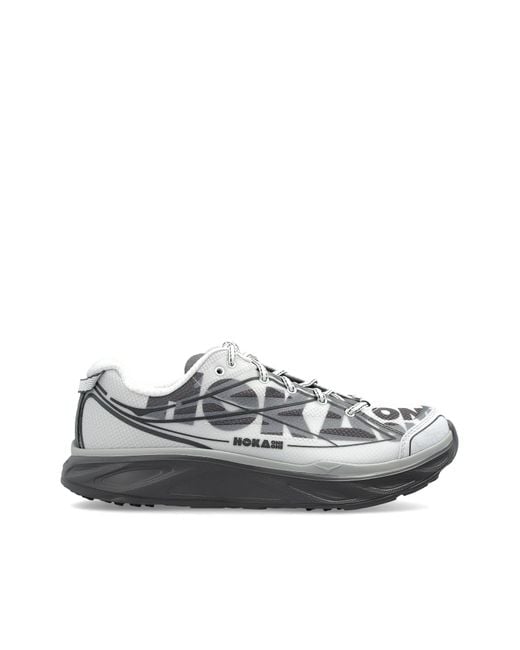 Hoka One One White "Huaka Pro" Sports Shoes