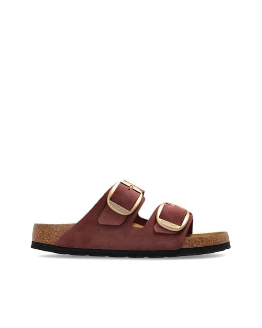 Birkenstock Brown 'Arizona Big Buckle' Slides