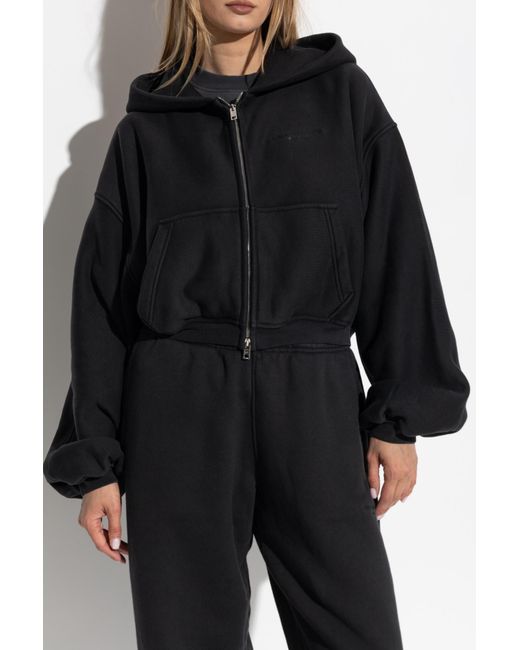 Alexander Wang Black Wide-Leg Sweatpants