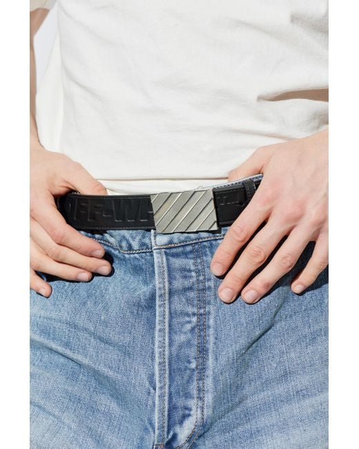 Off-White c/o Virgil Abloh Black Leather Belt for men