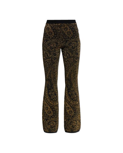 Etro Black Trousers With Lurex Thread