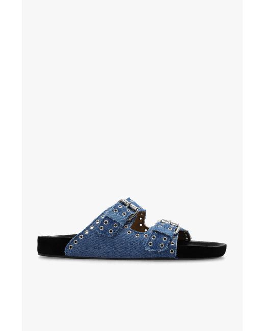 Isabel Marant 'lennyo' Denim Slides in Blue | Lyst UK