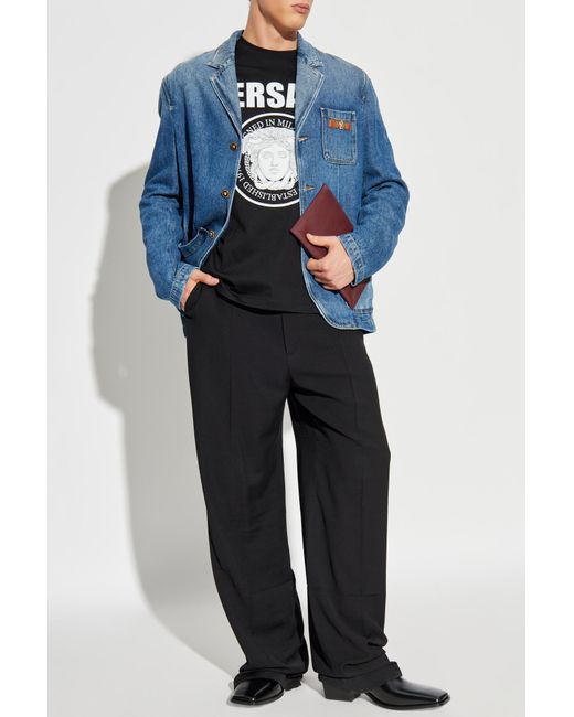 Versace Black Long-Sleeve T-Shirt for men