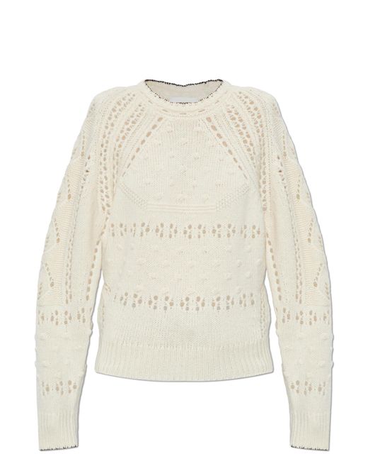Isabel Marant White Sweater "Luce"