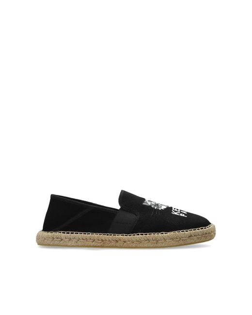 KENZO Black Espadrilles With Logo for men