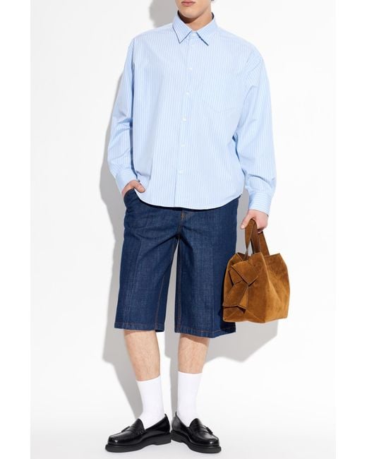 AMI Blue Striped Shirt for men