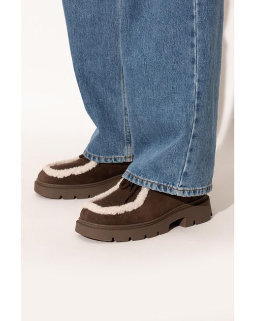 Inuikii Brown Leather Shoes 'Mocabee Curl'
