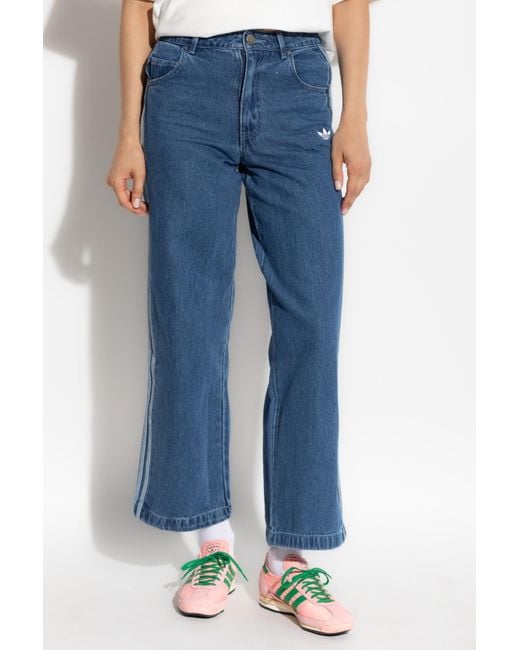 Adidas Originals Blue Jeans With Logo