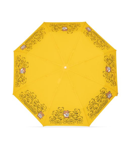Moschino Yellow Umbrella With Logo,
