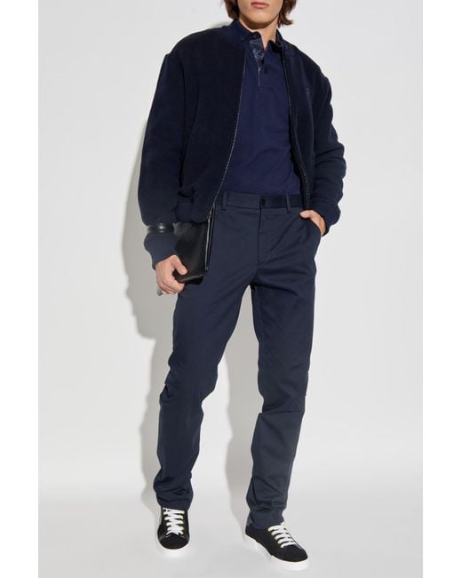 Etro Blue Polo With Logo for men