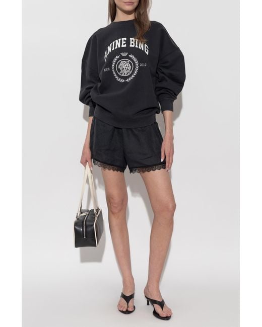 Anine Bing Black "Miles" Sweatshirt
