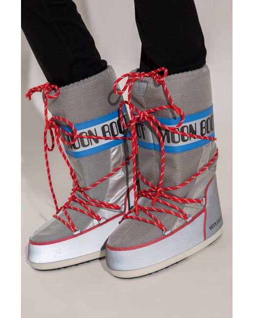 Moon Boot Red "Icone Space Racing" Snow Boots