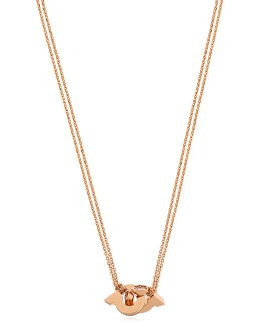 Ferragamo Metallic Necklace With A Logo-Shaped Pendant