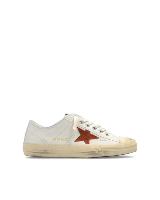 Golden Goose Deluxe Brand White Sports Shoes `v-star 2`,