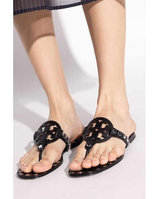 Tory Burch Black "Miller" Slides