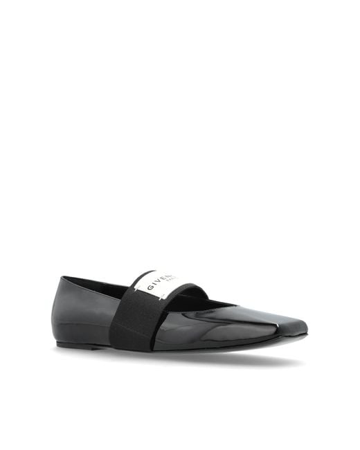 Givenchy Black Ballet Flats "Squared"