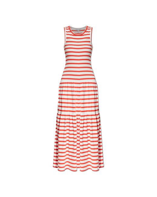 Munthe Red Dress With Striped Pattern