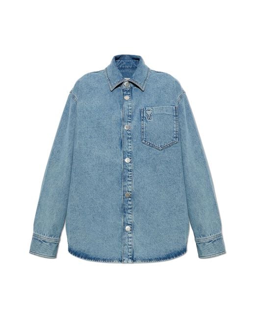 AMI Blue Denim Shirt