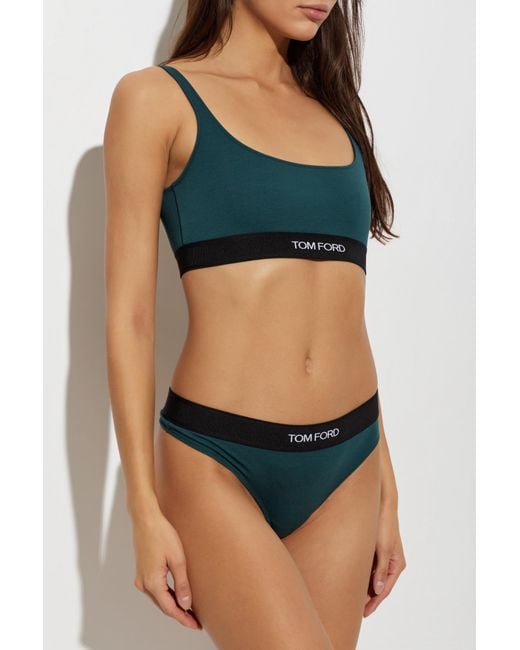 Tom Ford Black Bra With Logo