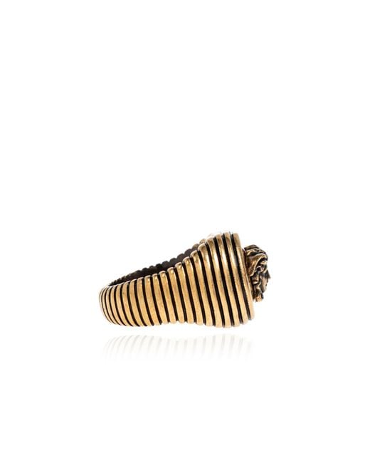 Versace Metallic Brass Ring