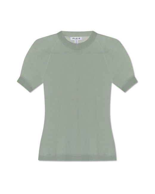 Alaïa Green Wool Top