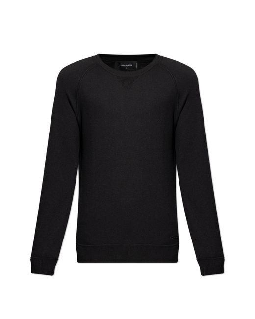DSquared² Black Wool Sweater for men