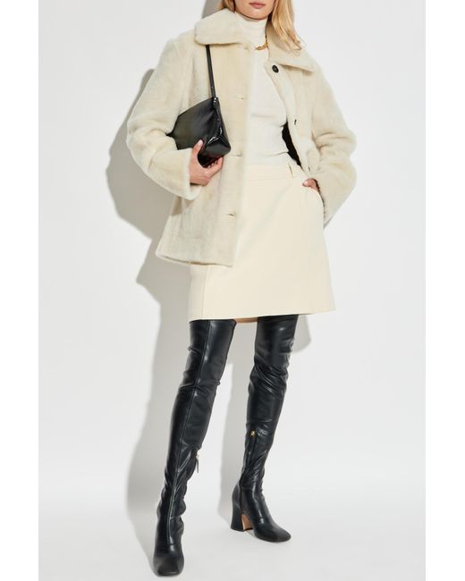 Jil Sander Natural Wool Skirt