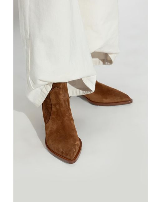 Gianvito Rossi Brown Leather Cowboy Boots