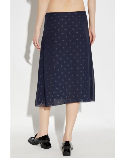 Acne Blue Polka Dot Pattern Skirt