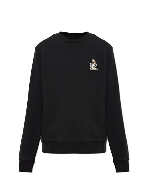 Moncler Black Sweatshirt With Patch for men